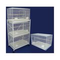 Peticare Lot of 4 Medium Breeding Cages with One 3 Tie Stand in White PE1629877